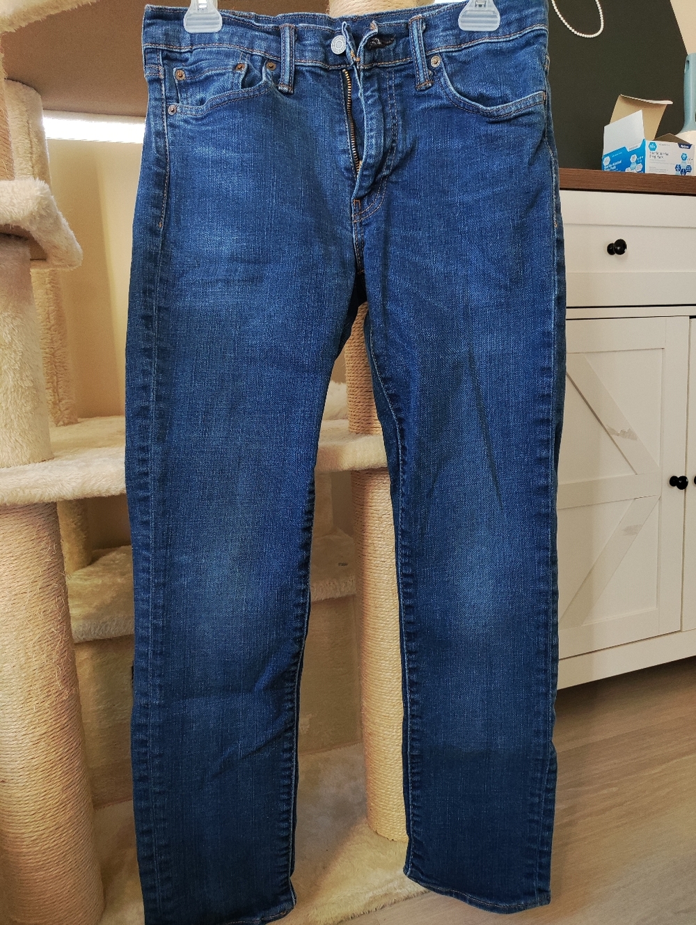 Levis Men's Blue Straight-Leg Jeans